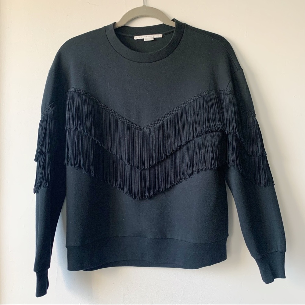 Stella McCartney Black Fringe Sweatshirt - Picture 3 of 8